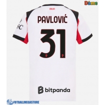 Fotballdrakt Dame AC Milan Strahinja Pavlovic #31 Bortedrakt 2025-26 Kortermet
